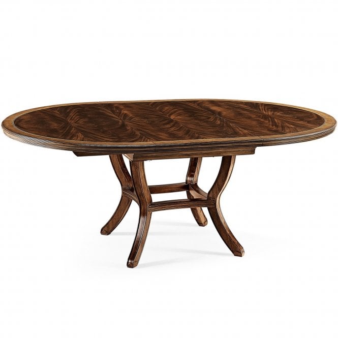 8-10 Seater Oval Extending Dining Table 54'', Mahogany
