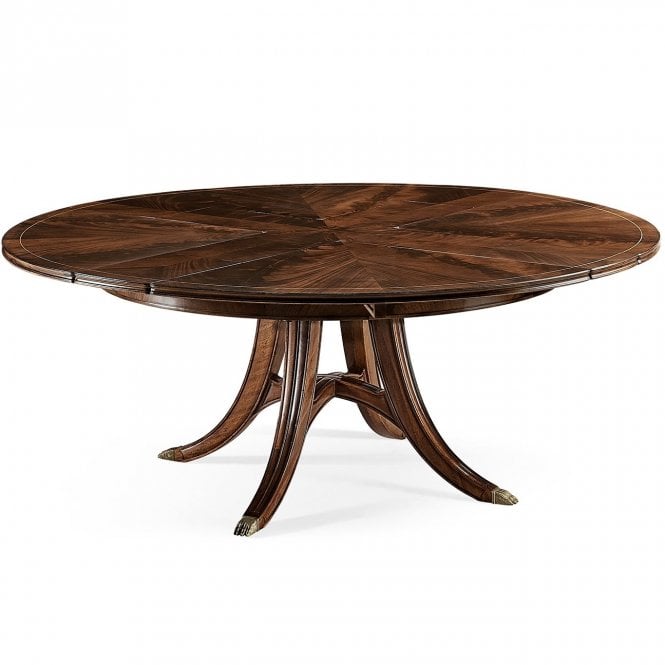 8-10 Seater Round Extending Dining Table 59'', Mahogany