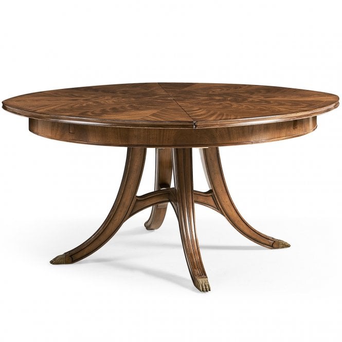 8-10 Seater Round Extending Dining Table 59'', Walnut