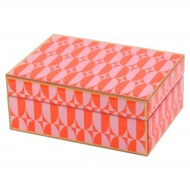Abba Pink Glass Decorative Box - Small