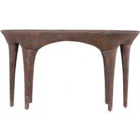 Akio Wabi Sabi Aged Copper Console Table 