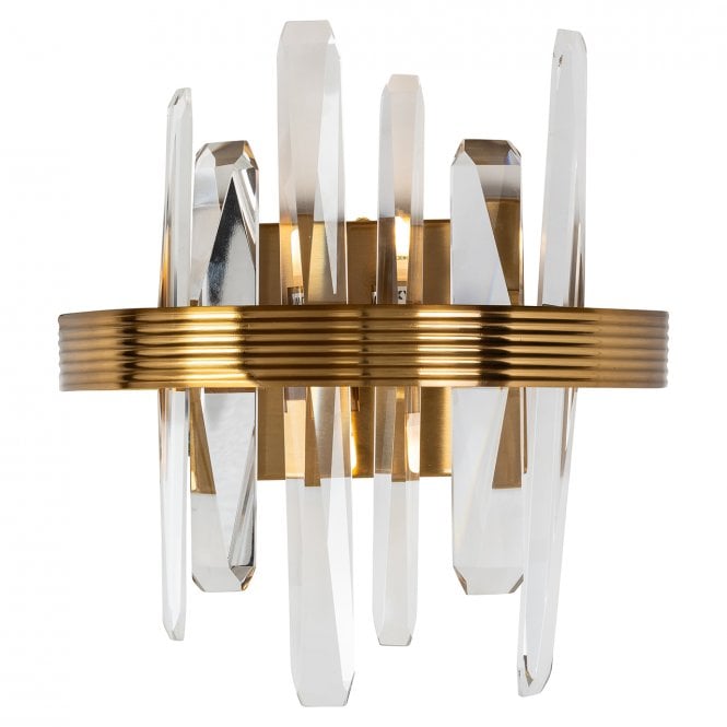 Art Deco Crystal Double Wall Light