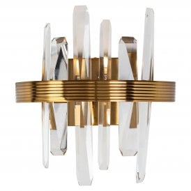 Art Deco Crystal Double Wall Light