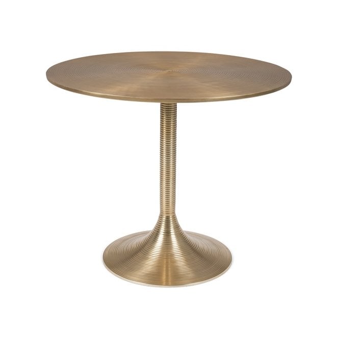 Art Deco Gold Round Dining Table 92cm