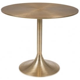 Art Deco Gold Round Dining Table 92cm