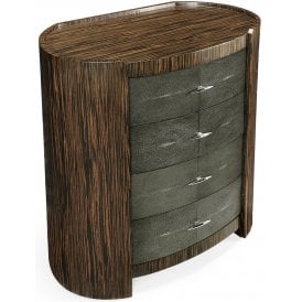 Art Deco Leather 4 Drawer Chest