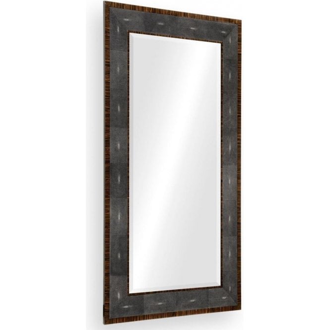 Art Deco Leather Floor Standing Mirror