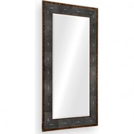 Art Deco Leather Floor Standing Mirror