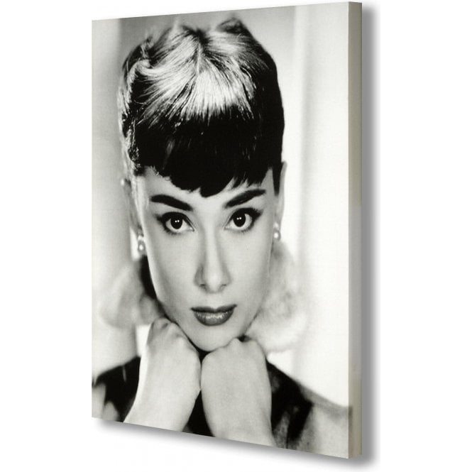 Audrey Hepburn Black & White Portrait Canvas
