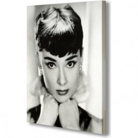 Audrey Hepburn Black & White Portrait Canvas