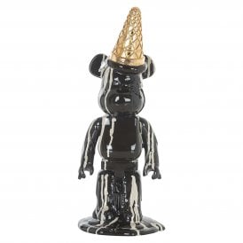 Black Bear With Ice Cream Cone Ornament 