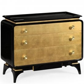 Black Chest of Drawers with Gold Fronts – Jonathan Charles