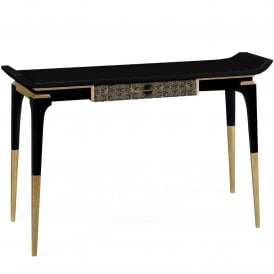 Black & Gold Console Table with Drawer – Jonathan Charles