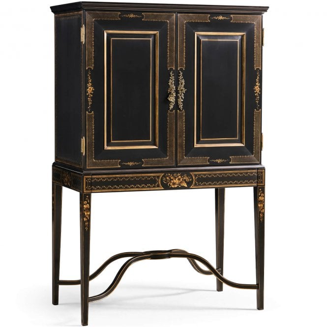 Black & Gold Drinks Cabinet – Luxury Home Bar Cabinet