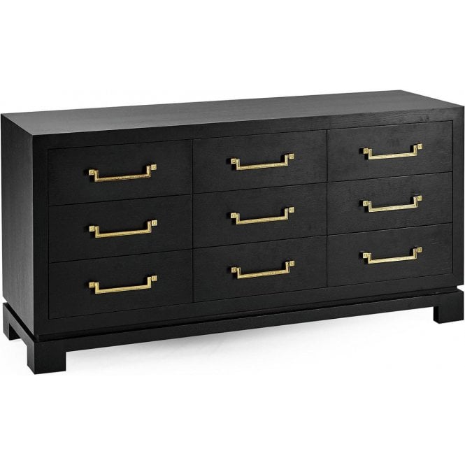 Black Oak 9 Drawer Chest of Drawers – Jonathan Charles