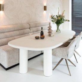 Bloomstone Modern White Dining Table 235cm