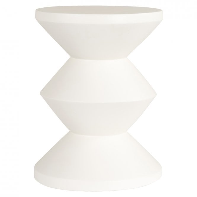 Bloomstone Modern White Round Side Table 