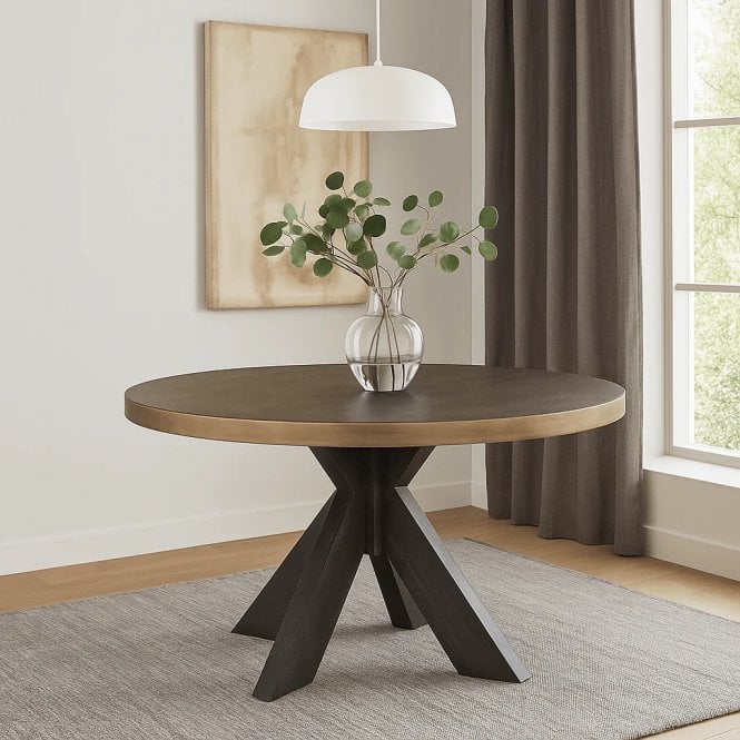 Bloomville Modern 6 Seater Round Dining Table 56''