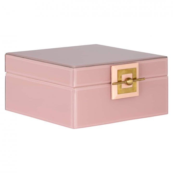 Bodine Pink Glass Decorative Box - Large