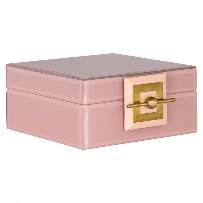 Bodine Pink Glass Decorative Box - Small 