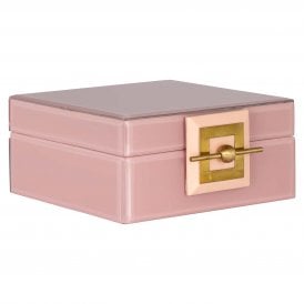 Bodine Pink Glass Decorative Box - Small 