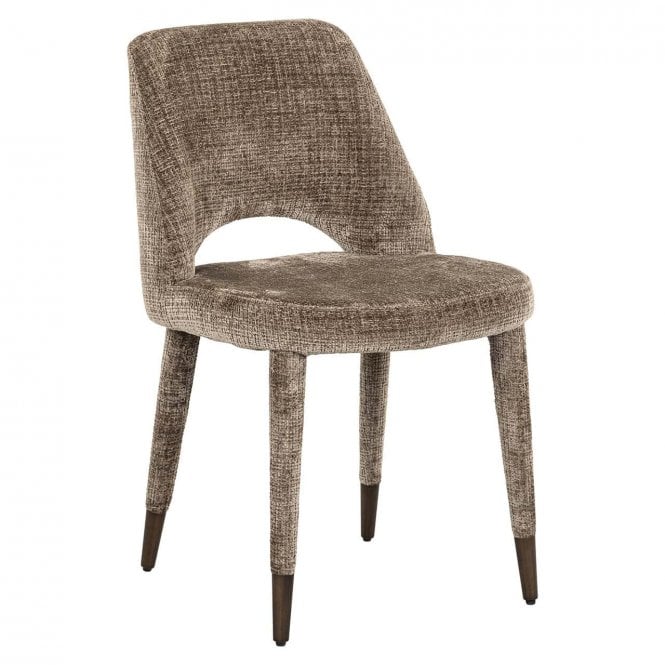 Cecilia Dining Chair In Stone Chenille 