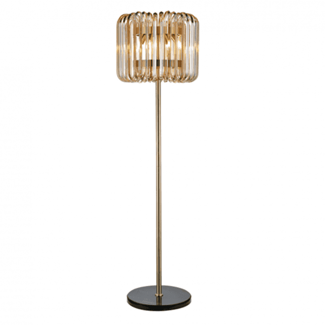 Channa Art Deco Glass Floor Lamp