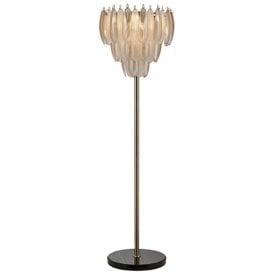 Chloe Art Deco Glass Floor Lamp