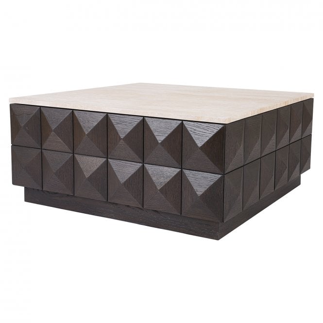 Claremont Oak Coffee Table With Stone Top