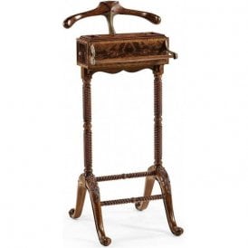 Clothes Valet Stand With Box, Mahogany 