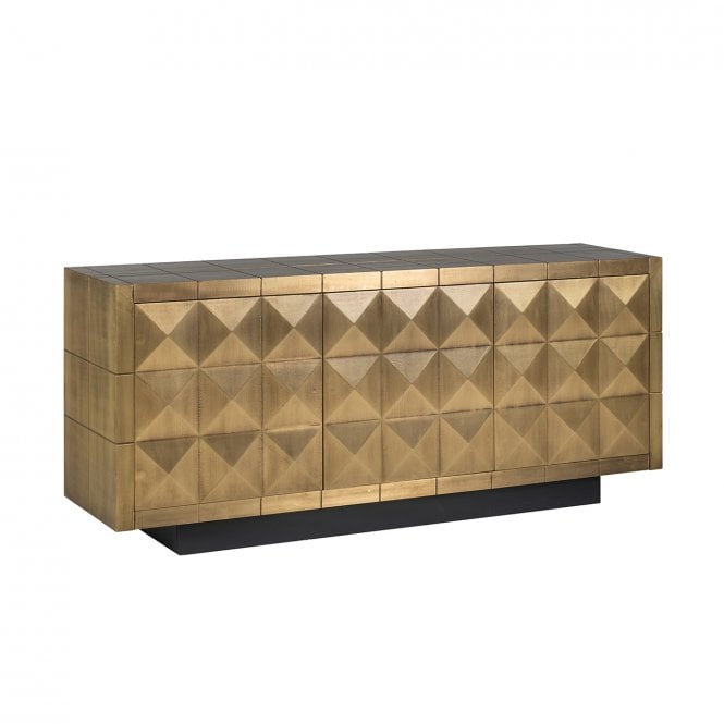 Collada Mid Century Modern Brass 3 Door Sideboard 