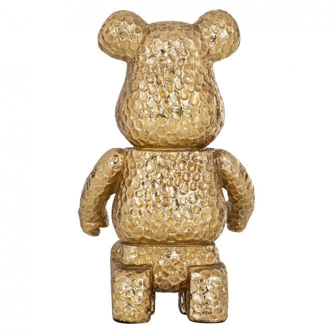 Contemporary Decorative Object Gold Bear Sitting