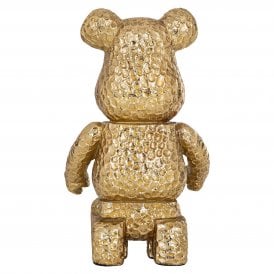 Contemporary Decorative Object Gold Bear Sitting