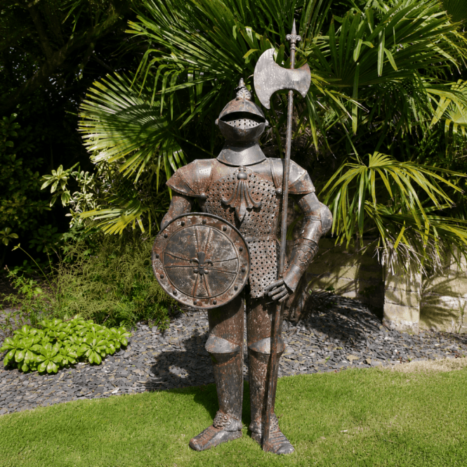 Decorative Full Suit of Armour Medium | Rustic Iron Medieval Knight Statue