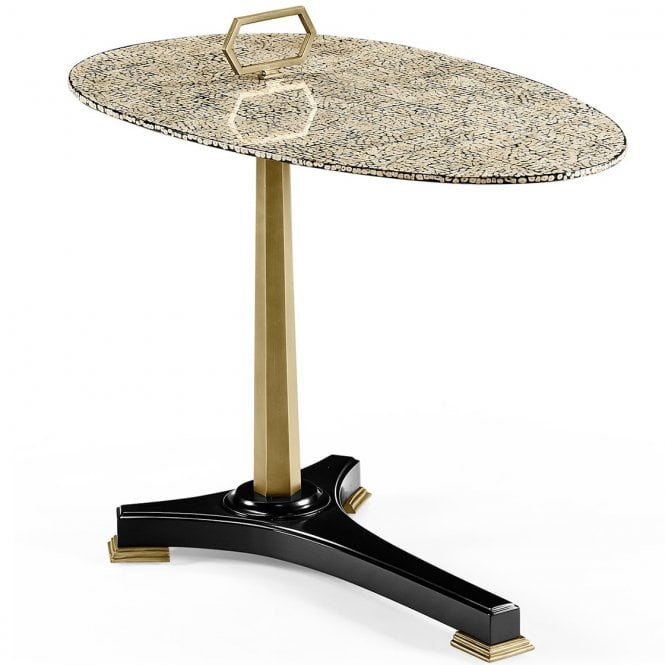 Eggshell Modern Side Table Under Sofa Table