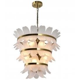 Fleur Mid Century Modern Glass Chandelier 