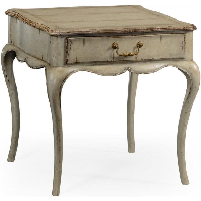 French Grey Painted Square Bedside Table