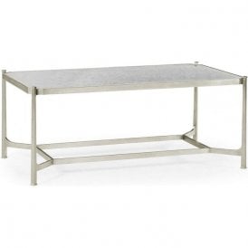 French Mirrored Coffee Table, Silver