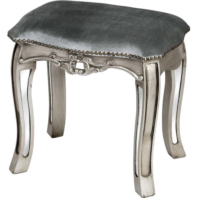 French Silver Dressing Table Stool