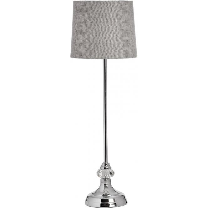 Genoa Contemporary Silver Tall Table Lamp