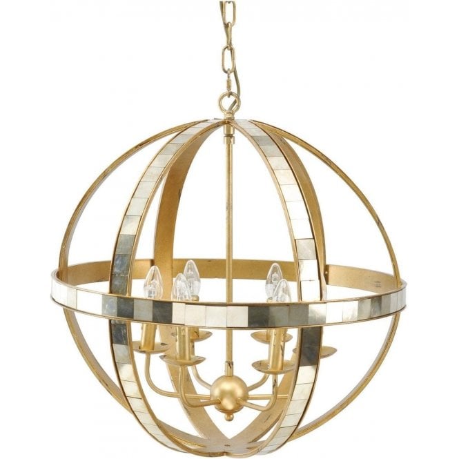Globe Chandelier Modern Ceiling Light - Gold