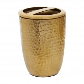 Gold Hammered Effect Toothbrush Holder