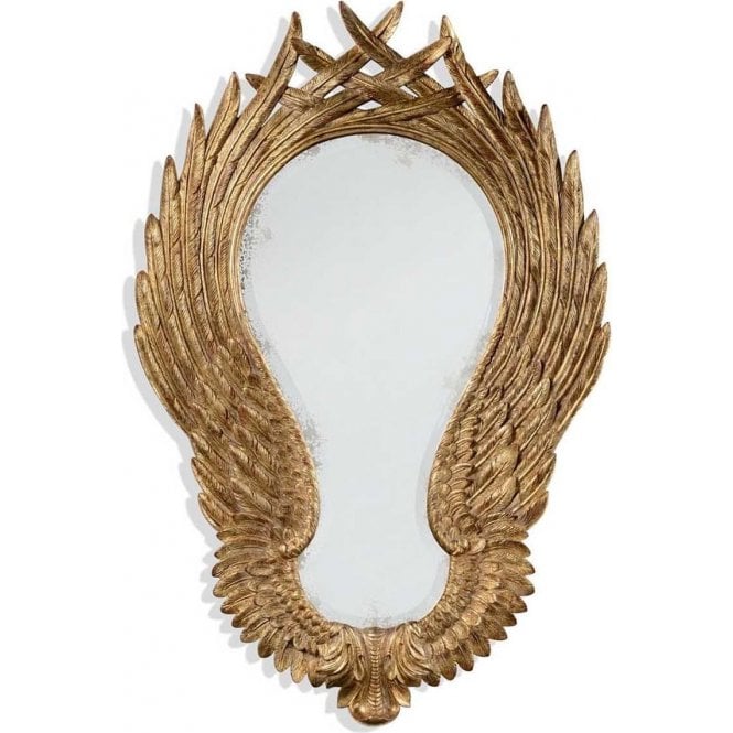 Gold Mirror Carved Winged Statement Mirror