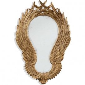 Gold Mirror Carved Winged Statement Mirror