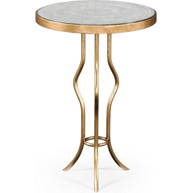 Gold Round Glass Side Table