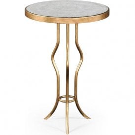 Gold Round Glass Side Table