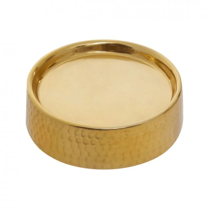 Gold Soap Dish With Hammered Finish