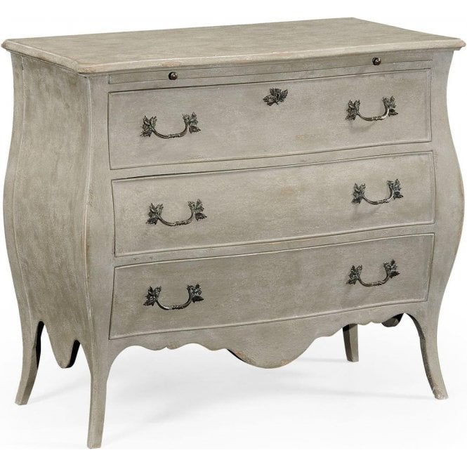 Grey Painted Bombé Chest of Drawers