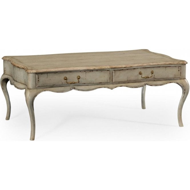Grey Painted Coffee Table With Drawers
