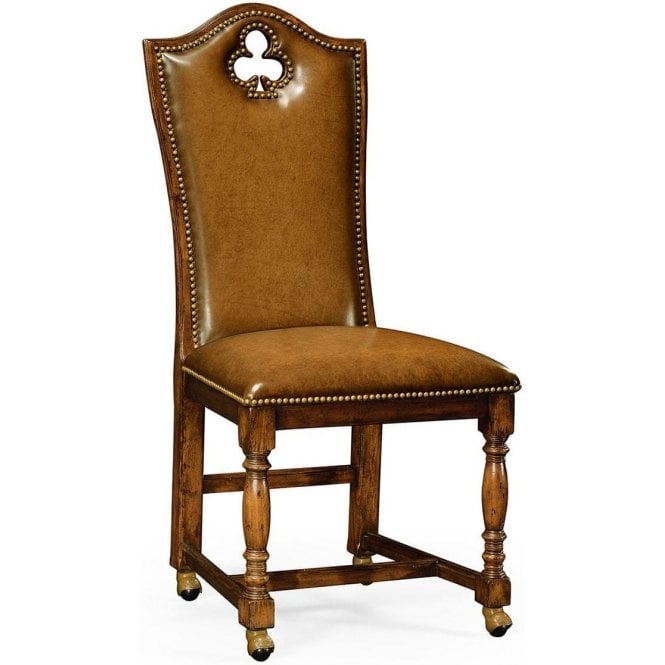 High Back Leather Chair Playing Card Club